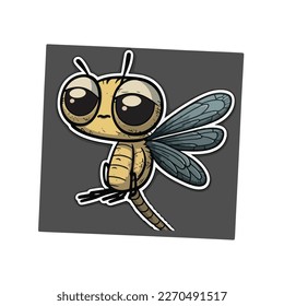 cute and adorable dragonfly cartoon
