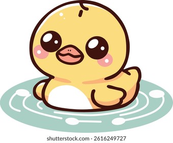cute adorable duck bath swiming