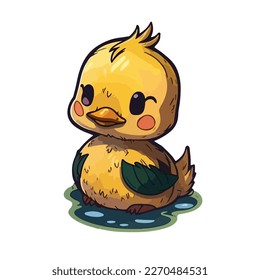 cute and adorable duck cartoon