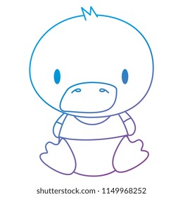 cute and adorable duck character