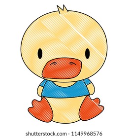 cute and adorable duck character