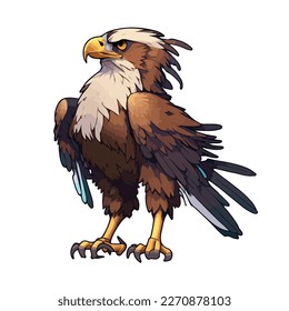 cute and adorable eagle cartoon