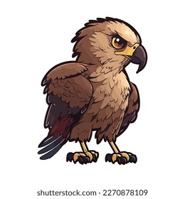 cute and adorable eagle cartoon