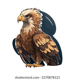 cute and adorable eagle cartoon