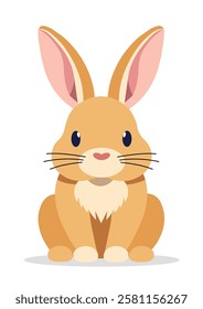 cute, adorable easter rabbit illustration