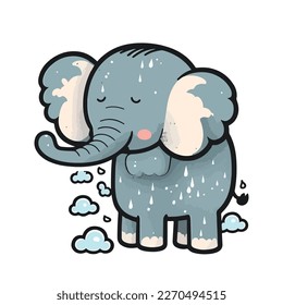 cute and adorable elephant cartoon