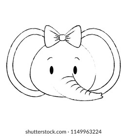 cute and adorable elephant character