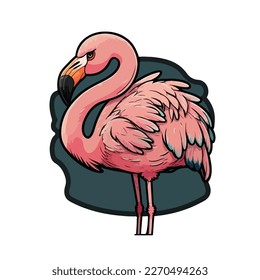 cute and adorable flamingo cartoon