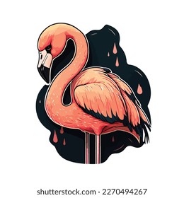 cute and adorable flamingo cartoon