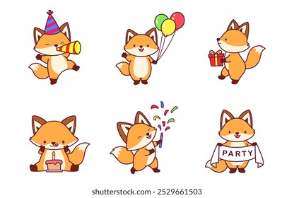 cute adorable fox cartoon character