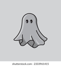 Cute and adorable ghost illustration design