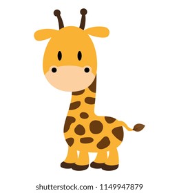 cute and adorable giraffe character