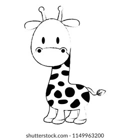 cute and adorable giraffe character
