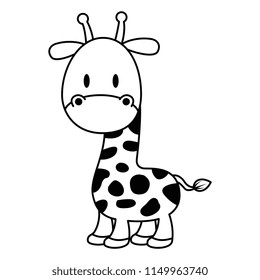 cute and adorable giraffe character
