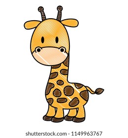 cute and adorable giraffe character