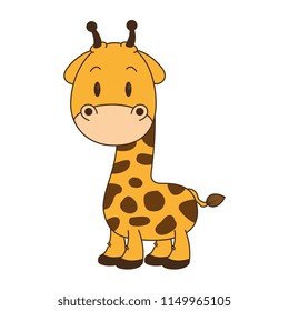 cute and adorable giraffe character