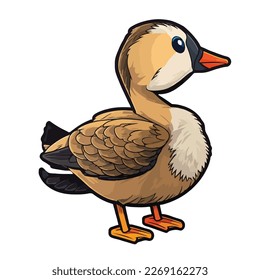 cute and adorable goose cartoon style