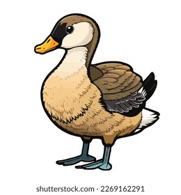 cute and adorable goose cartoon style