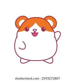 Cute Adorable Hamster Cartoon Illustration