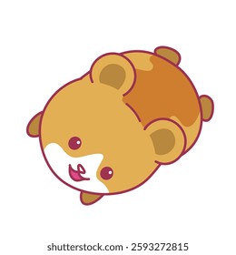 Cute Adorable Hamster Cartoon Illustration