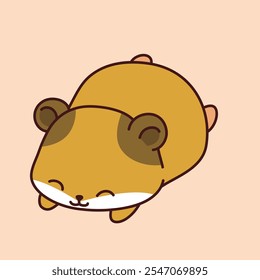 ilustração de personagem Hamster adorável bonito
