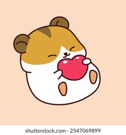 ilustração de personagem Hamster adorável bonito
