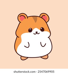 ilustração de personagem Hamster adorável bonito
