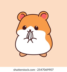 ilustração de personagem Hamster adorável bonito
