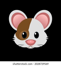 cute and adorable hamster illustration vector design