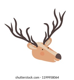 cute and adorable head deer character