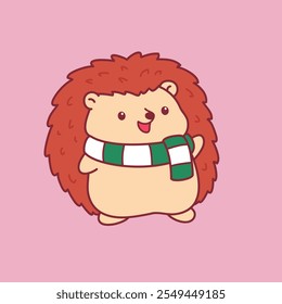 Ilustração de Personagem Hedgehog bonito e adorável