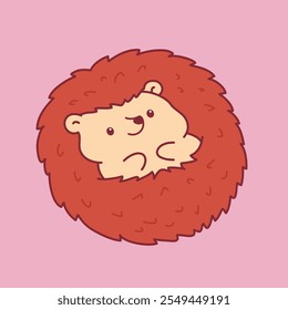 Ilustração de Personagem Hedgehog bonito e adorável