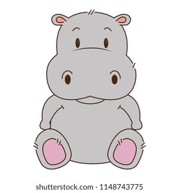 Cute And Adorable Hippo Character