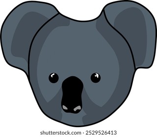 cute and adorable koala head vector