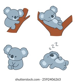Cute and adorable koala illustration