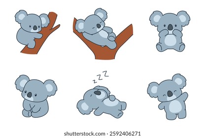Cute and adorable koala illustration