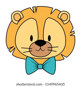 cute and adorable lion character