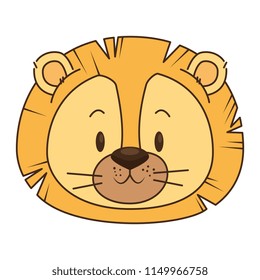 cute and adorable lion character