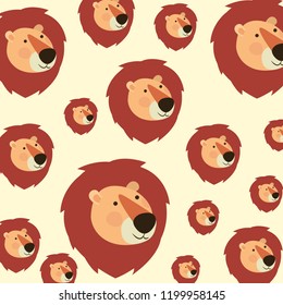 cute and adorable lions pattern
