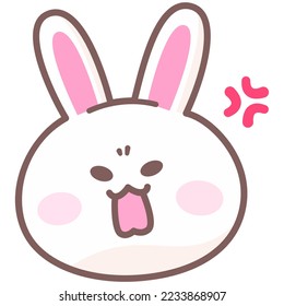 Cute and adorable little rabbit doodle illustration