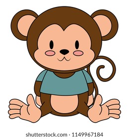cute and adorable monkey character
