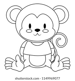 cute and adorable monkey character