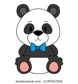 cute and adorable panda bear character