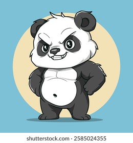 a cute and adorable panda cartoon