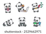 cute adorable panda cartoon character