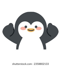 cute adorable penguin thumb up