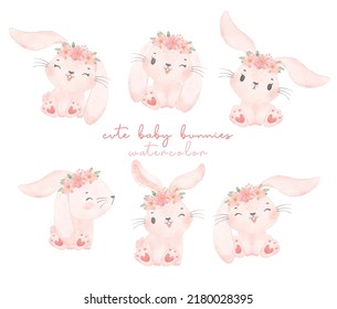 cute adorable pink bunny