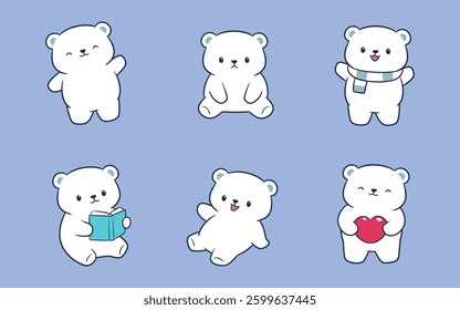 Cute and adorable Polar Bear Character Illustration
