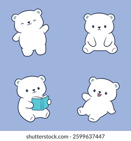 Cute and adorable Polar Bear Character Illustration