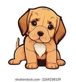 cute and adorable puppy cartoon 